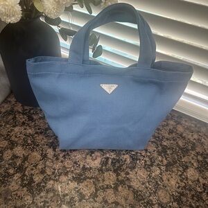 *NIB* PRADA, Blue Canvas GWP/VIP Lunch Tote